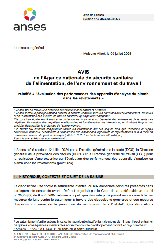 ANSES PLOMB