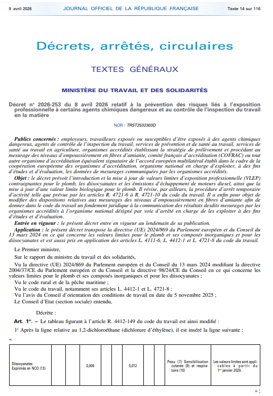 2026 04 08 Décret 2026-253 amiante plomb
