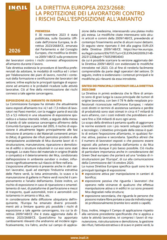 2026 06 Amiante directive Italie