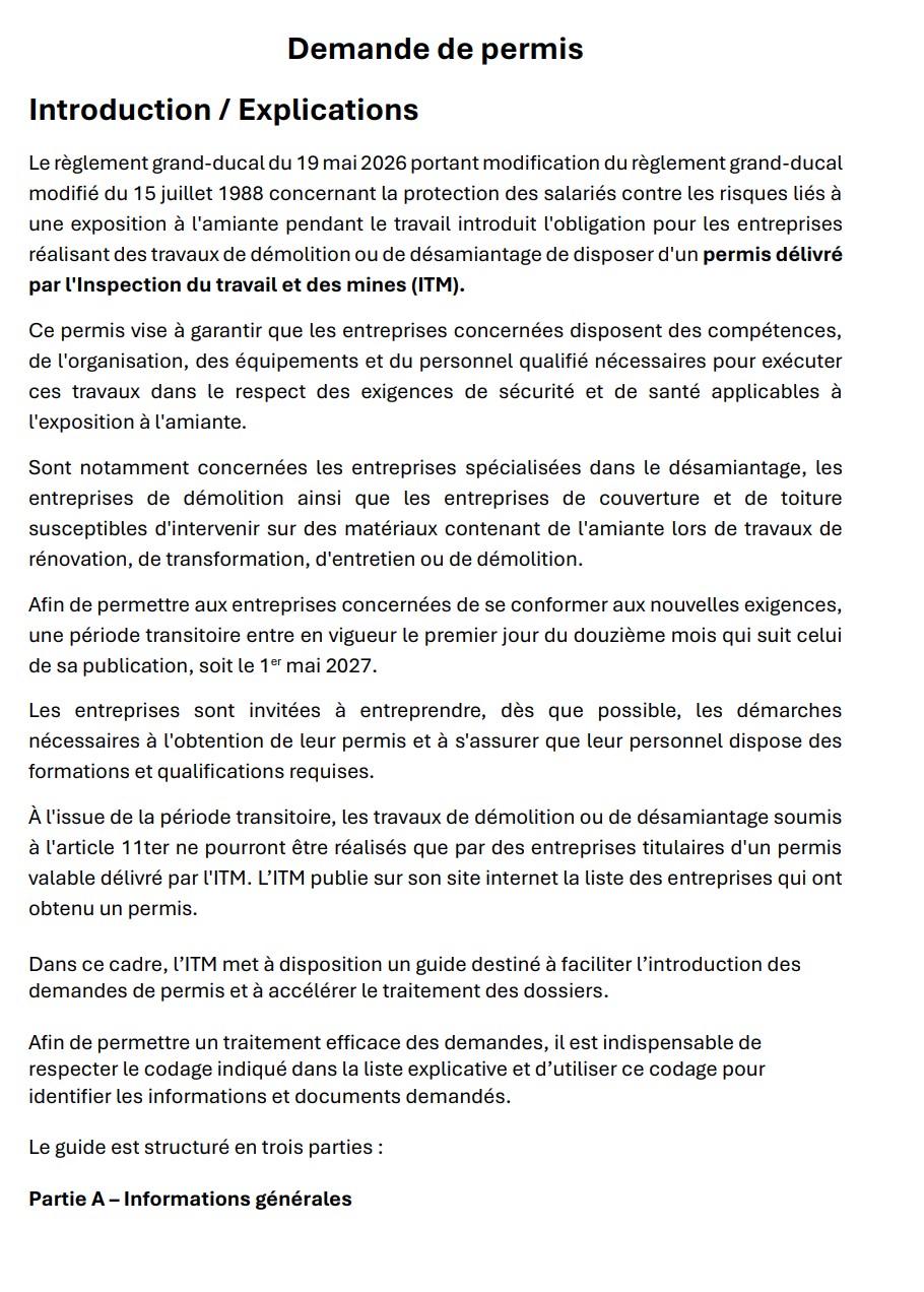 Amiante Luxembourg